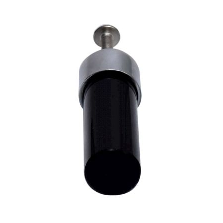 Black Silver Cylinder Glass Cabinet knobs
